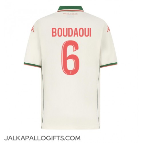 OGC Nice Hicham Boudaoui #6 Vieraspaita 2025-26 Lyhythihainen